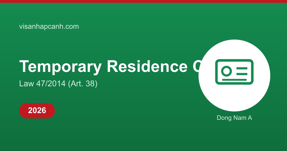 Temporary residence card in Vietnam 2026